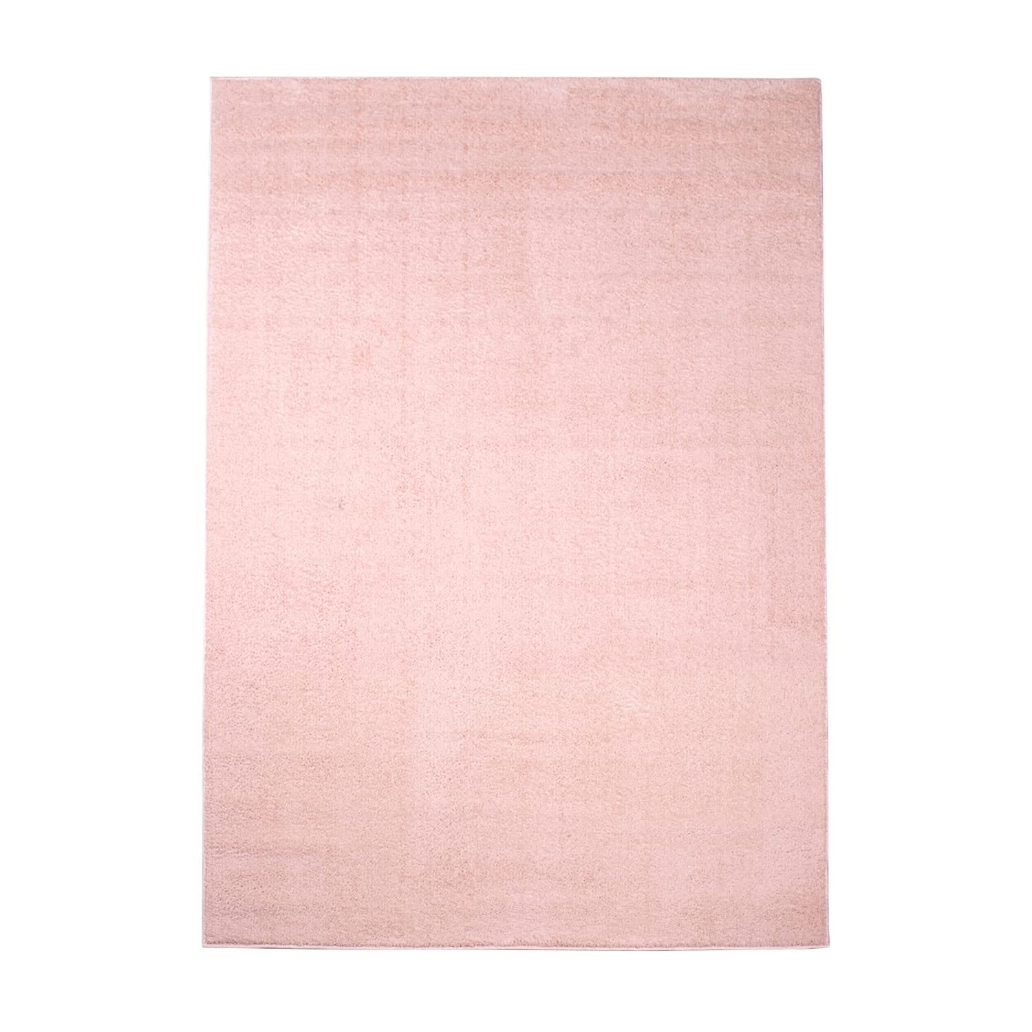 carpet city Tappeto Shaggy Micro Poliestere a pelo lungo tinta unita rosa soggiorno camera da letto Dimensioni: 80 x 150 cm