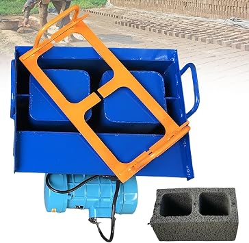 Extrusion Brick Machine, Soil Block Maker, Vibration Frequency 212 Times/Min, 45 Seconds Fast Forming, Multiple Molds Optional, for Cement and Concrete BlocksH1
