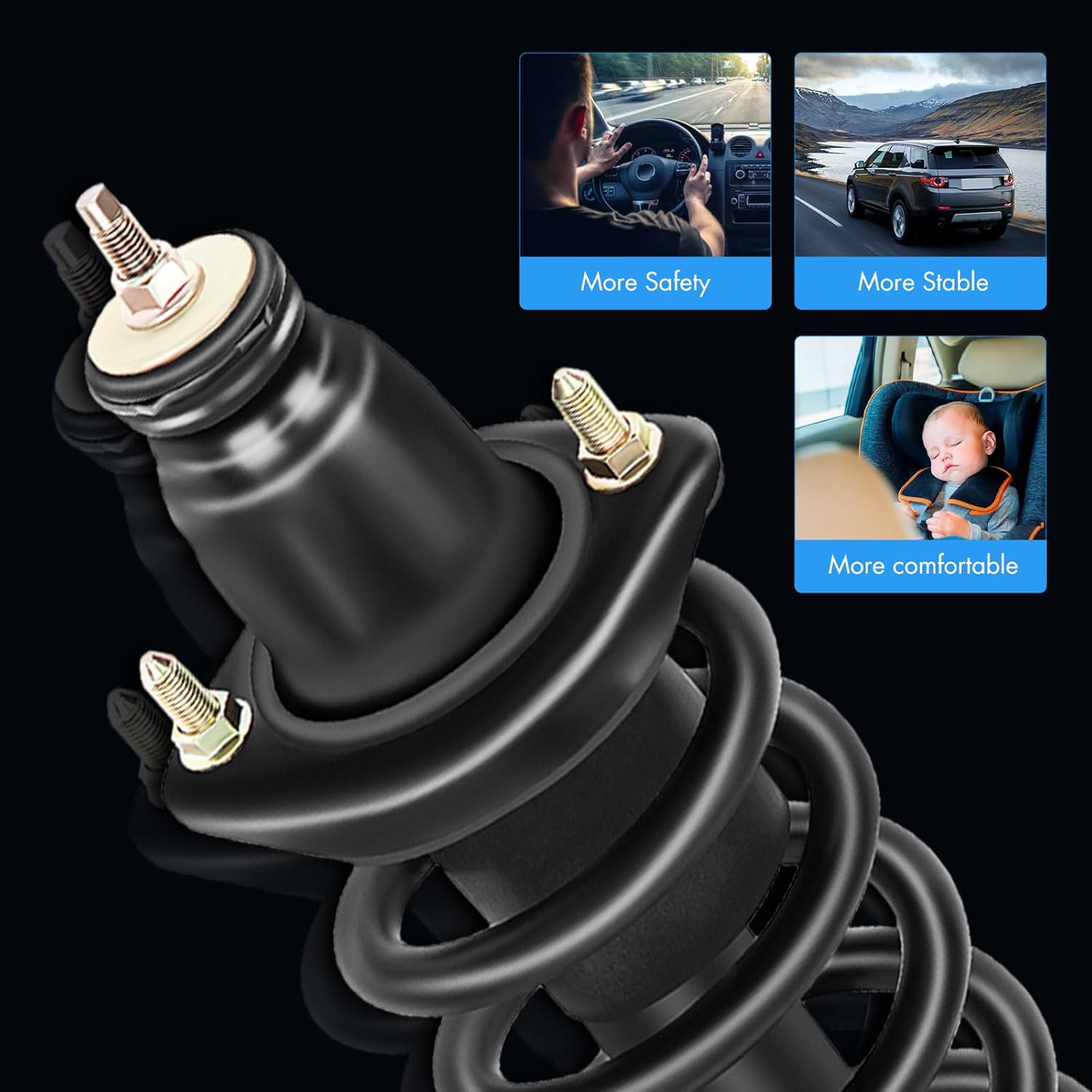 ASAPE 2PCS Rear Complete Struts Assembly w/Coil Spring Fit for 2002 2003 2004 2005 2006 for Honda CR-V Shock Absorber Replace OE 171380R