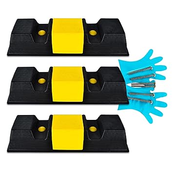 K T I Plastic Parking Curbs/Stopper - Pack of 3 (500 X 100 X 150)