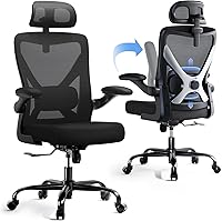 Vista 6 de Ergonomic Office Chair - X-Shaped Computer Desk Chair Comfy, Gaming Chair, Office Chair with Lumbar Support, Mesh Office Chairs with Headrests, Desk