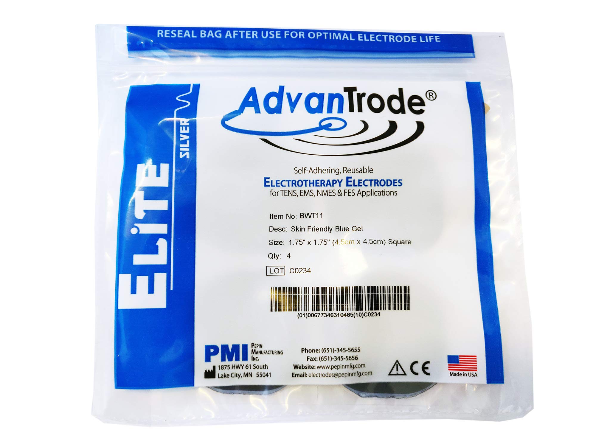 Buy Sensitive Skin TENS Electrodes AdvanTrode Elite Silver Self