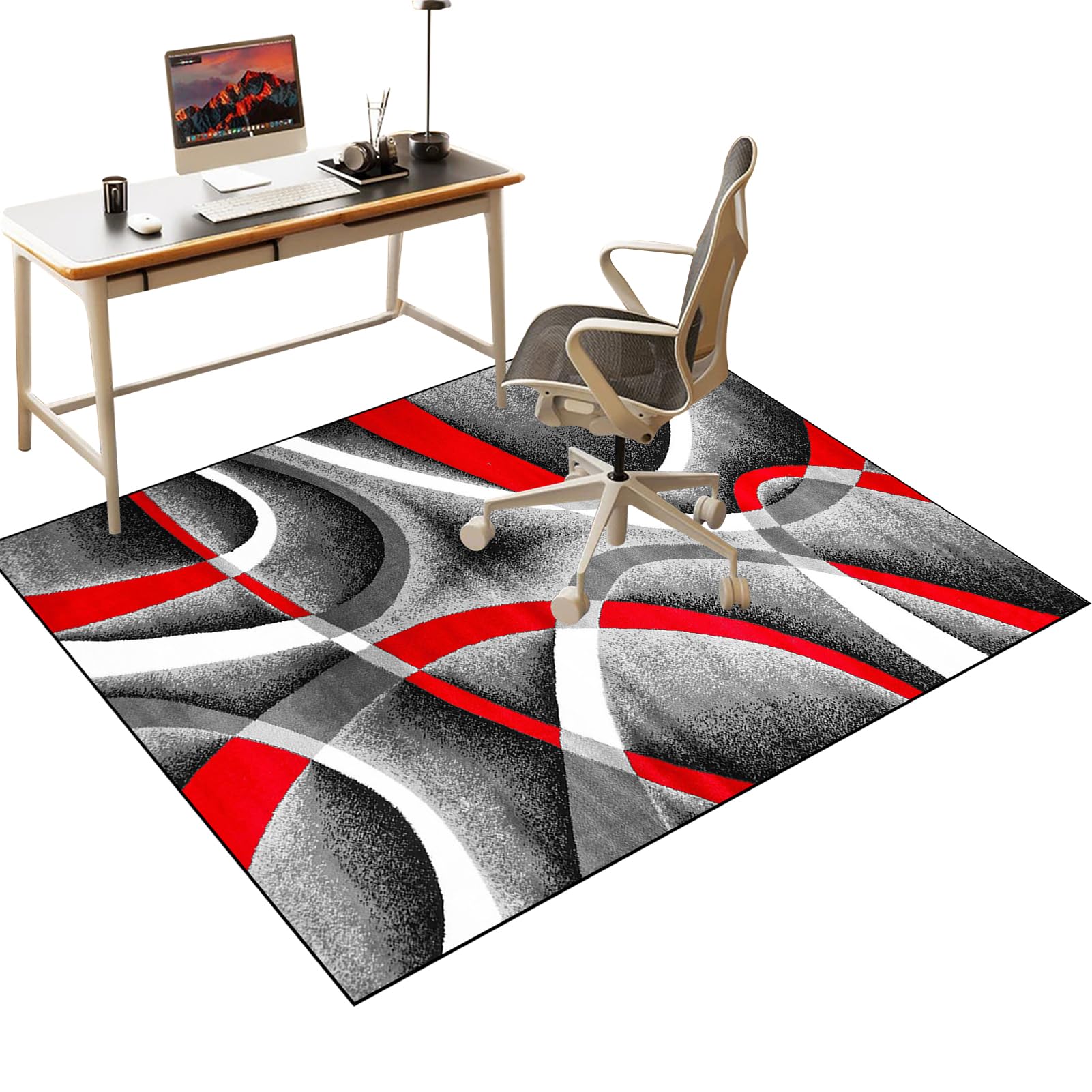 Office Chair Mat for Carpeted and Hardwood Floor, Desk Chair Mat for wooden Floors, Heavy Duty Gaming Chair Mat for Office Home, Floor Protector Mat for Rolling Chair, Computer Chair Rug 70 x 80 cm