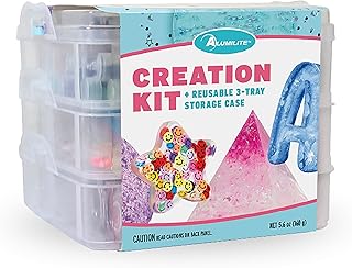 Alumilite Creation Kit – 84-Piece Resin Craft Kit for Beginners with Mica Powder, Glitter, Mylar Flakes, Charm Slices, and Tools for Epoxy and UV Resin DIY Crafts, Tumblers, Jewel…