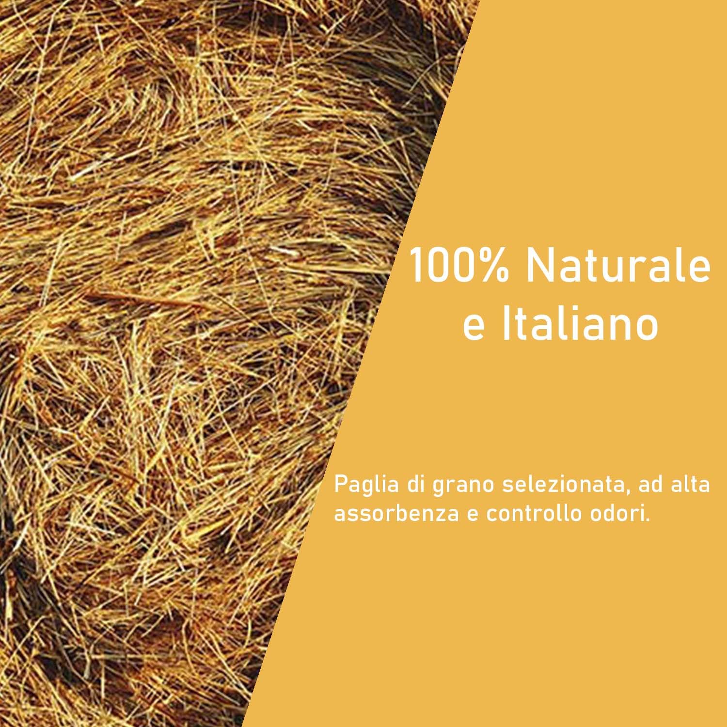 Paja natural para arenero, 20 kg, bala de paja de trigo prensada | Arenero absorbente, termoaislante, ideal para conejos, roedores, caballos, pollos y animales pequeños