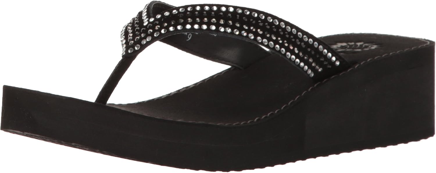 Amazon [Yellow Box] イエローボックスWomen 's Baxxウェッジサンダル カラー ブラック ファッションサンダル