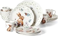 Vista 6 de Lenox 893455 Butterfly Meadow Bunny Mantequillera con Tapa de Conejo, Vajilla de Pascua