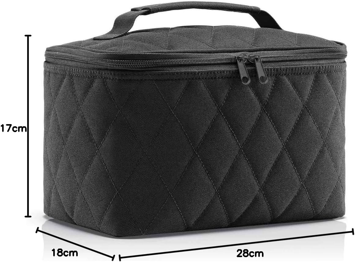 reisenthel Cosmetic Case - Square Toiletry Bag, Luggage Organiser, Cosmetic Bag, Rhombus Black, One Size, Sport