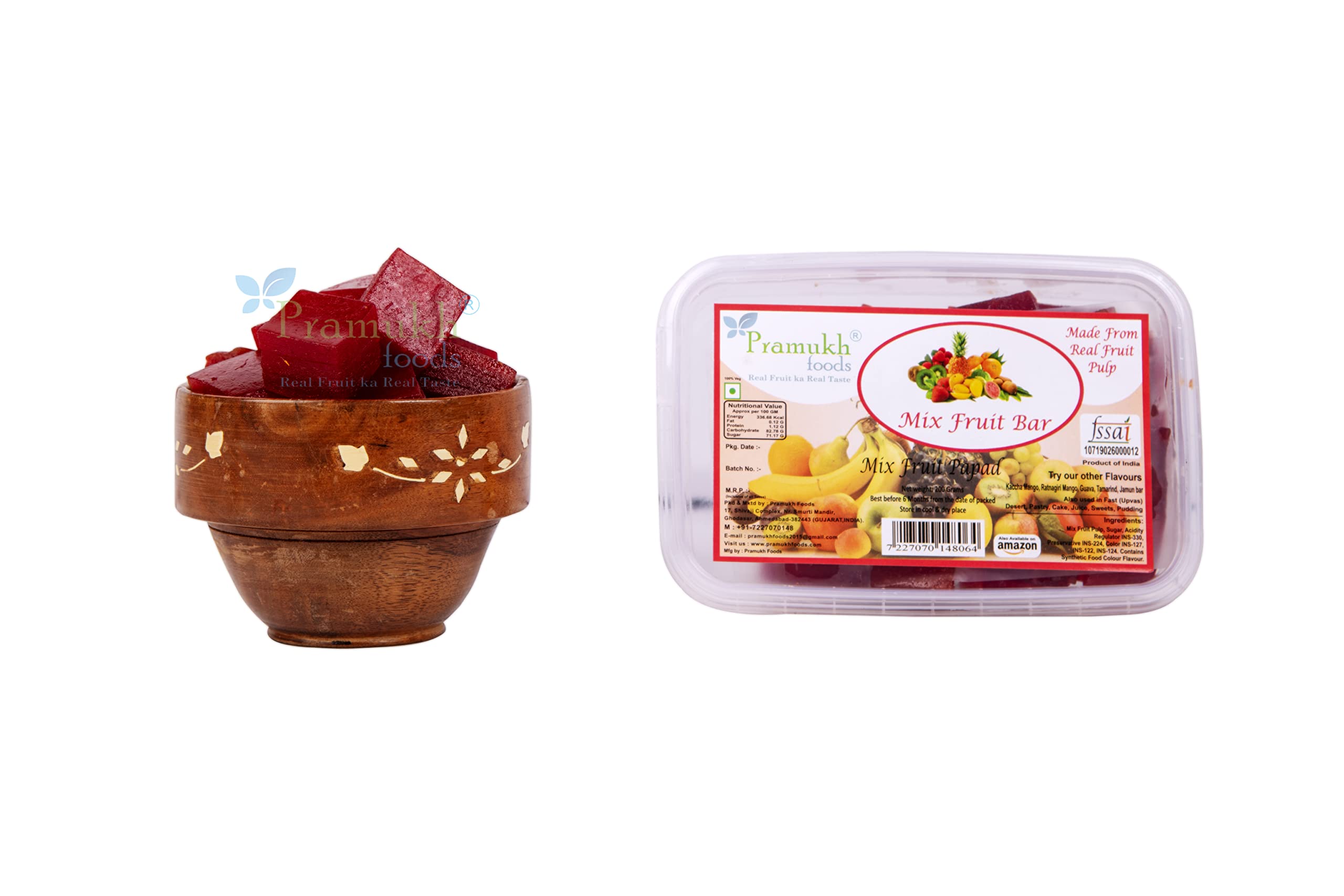 Pramukh Foods Mix Fruit Bar 200 Grams (Mix Fruit Papad)