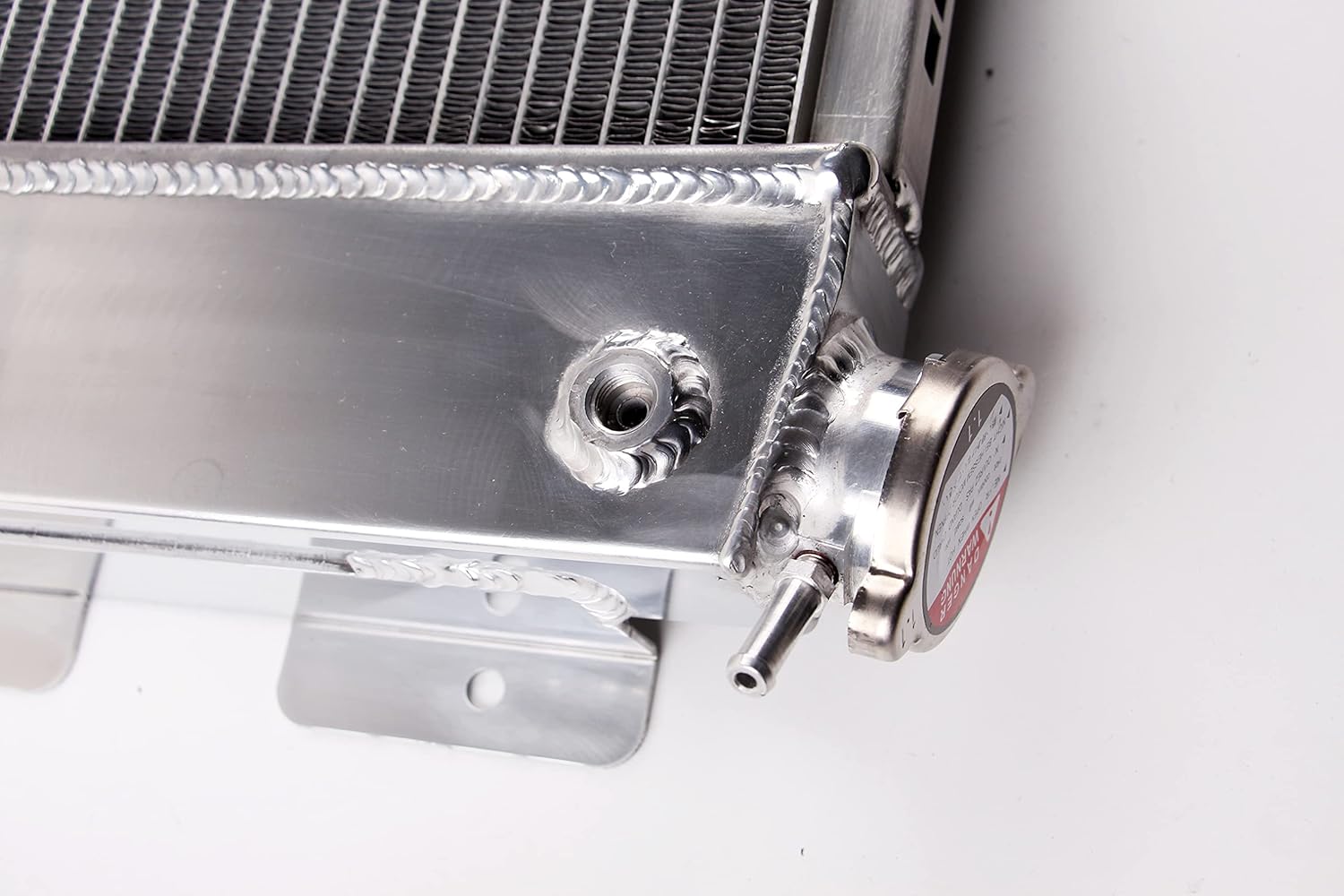 3 Rows All Aluminum Radiator For 1967 1968 1969 Chevy Camaro/Pontiac/Firebird V8 Model, 21''W, Silver.