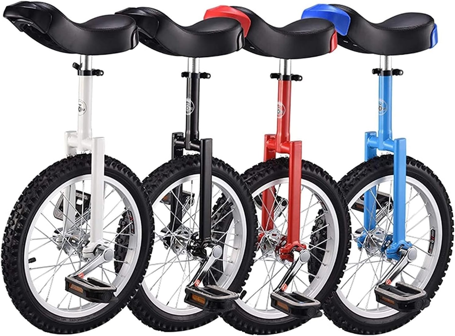 18" Wheel Trainer Unicycle for Weight Loss & Fitness, Ergonomical Saddle, Adjustable Height, Safe Skidproof Pedals