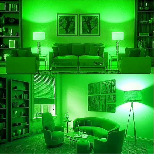 Miniatura 4 de Bombillas LED verdes T10, luces LED verdes E26 que reemplazan hasta 60 W, bombillas tubulares LED de 5 pulgadas, bombillas de colores para porche,