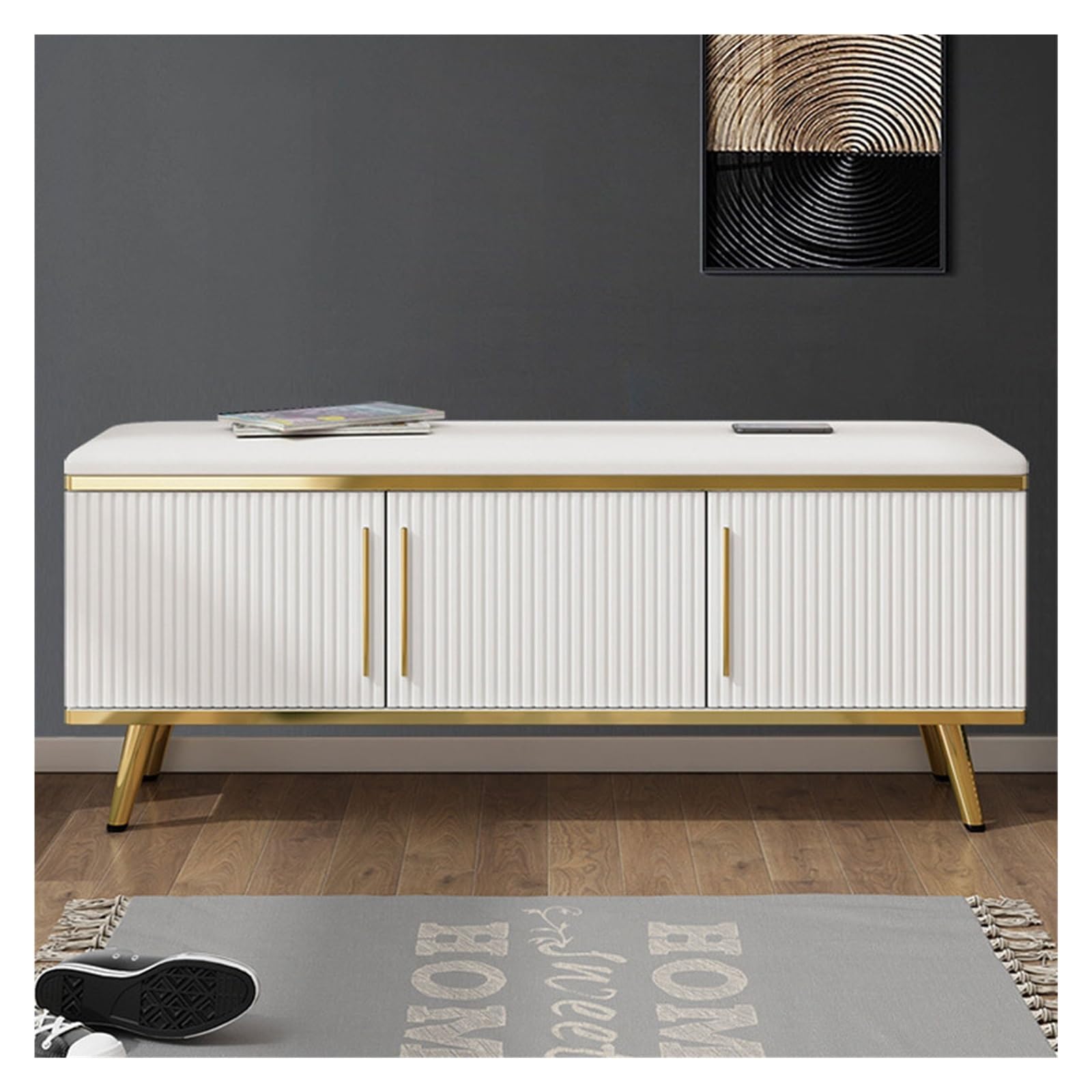 Aioneer Footstool For Front Door Entrance Modern Simple Shoe Changing Stool Entry Door Sitting Shoe Cabinet Combination Storage Shoe Cabinet Outdoor Bench Shoe Bench,B S90Cm-B-S90cm