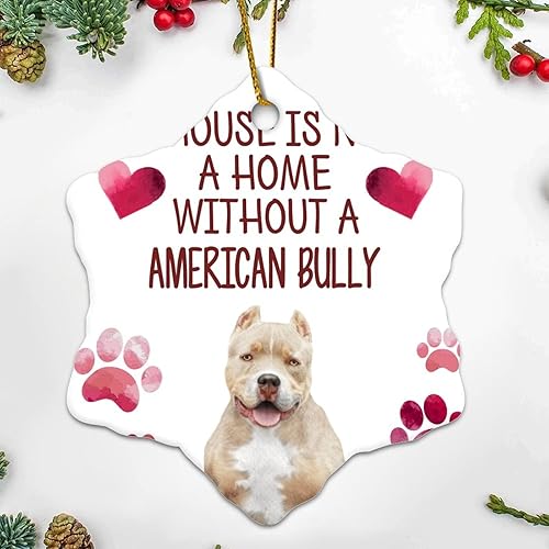 Adorno de cerámica A House is Not A Home Without A American Bullys Pet Illustration Adornos decorativos colgantes para decoración de sala de estar, Adorno de cerámica A House is Not A Home Without A American Bullys Pet Illustration Adornos decorativos colgantes para decoración de sala de estar,