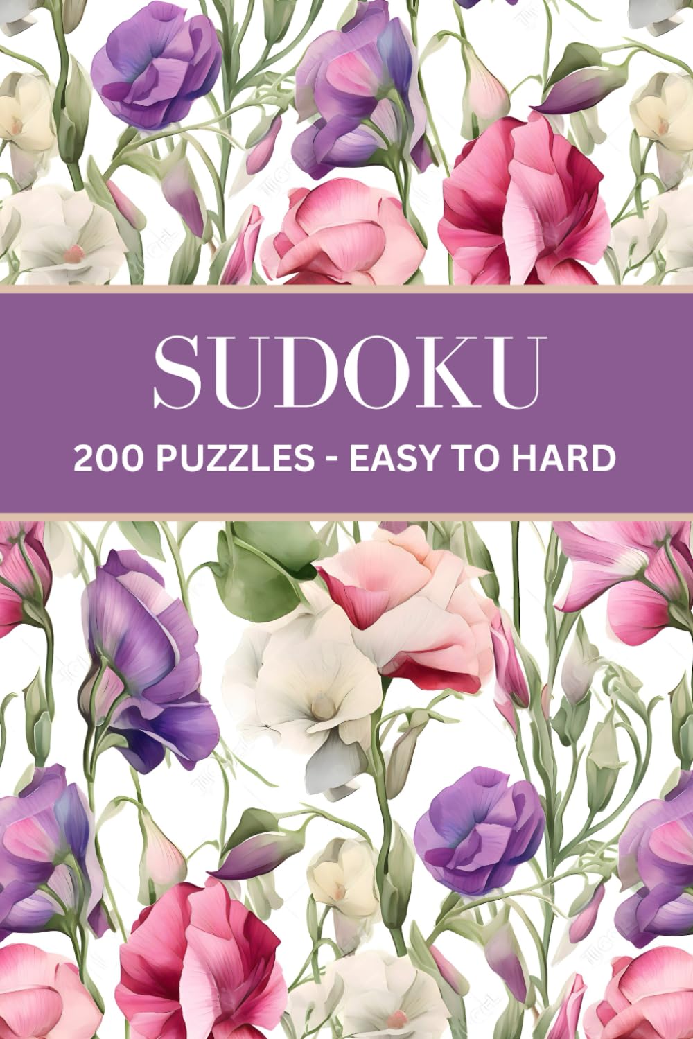 Sudoku: 200 Puzzles with Solutions - Easy, Medium, Hard for Adults and Seniors - Volume 1