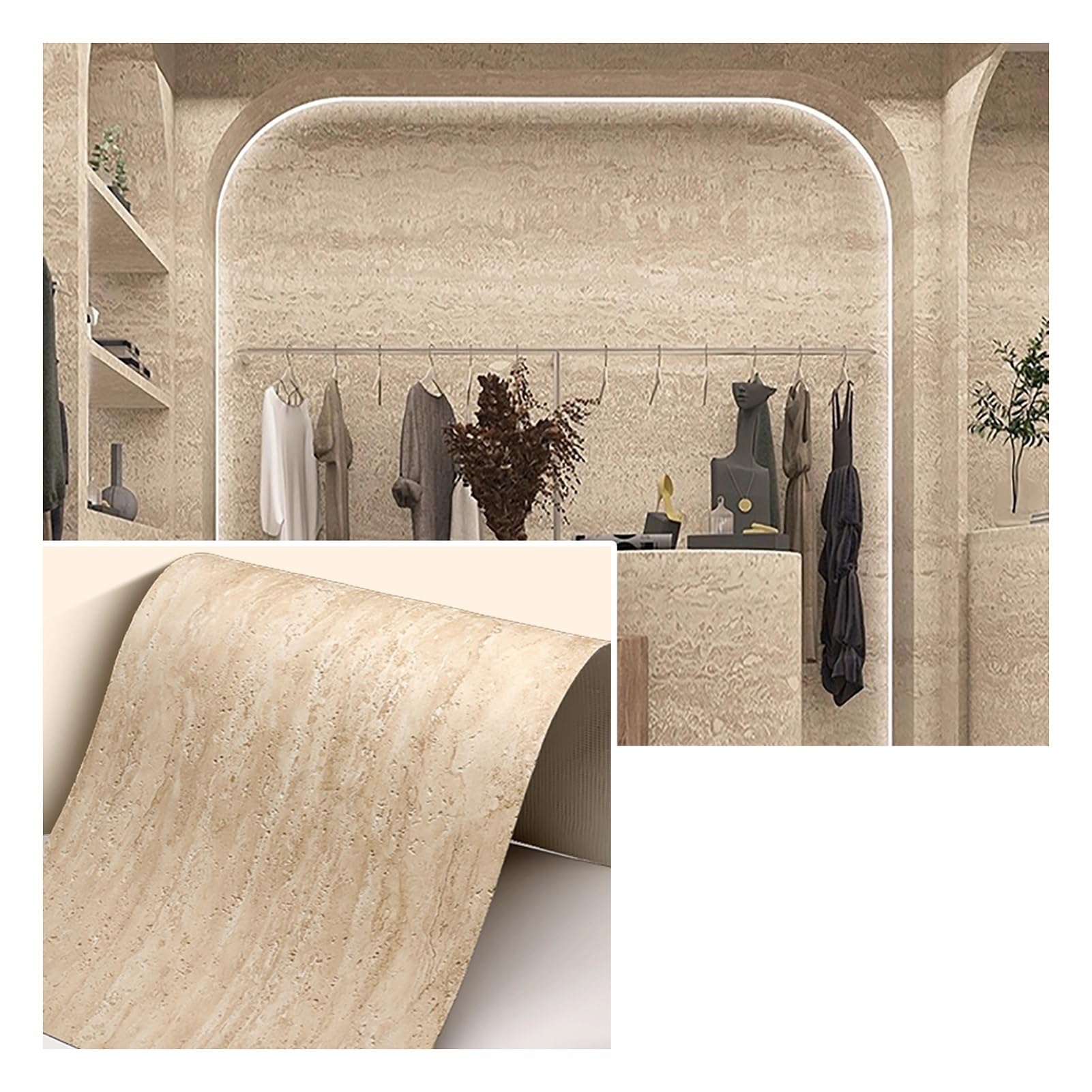 Paneles de Pared Decorativos de imitación de Piedra de Poliuretano, ladrillo Decorativo, baldosas de travertino Flexibles e Impermeables, Revestimiento de Pared para decoración de Interiores