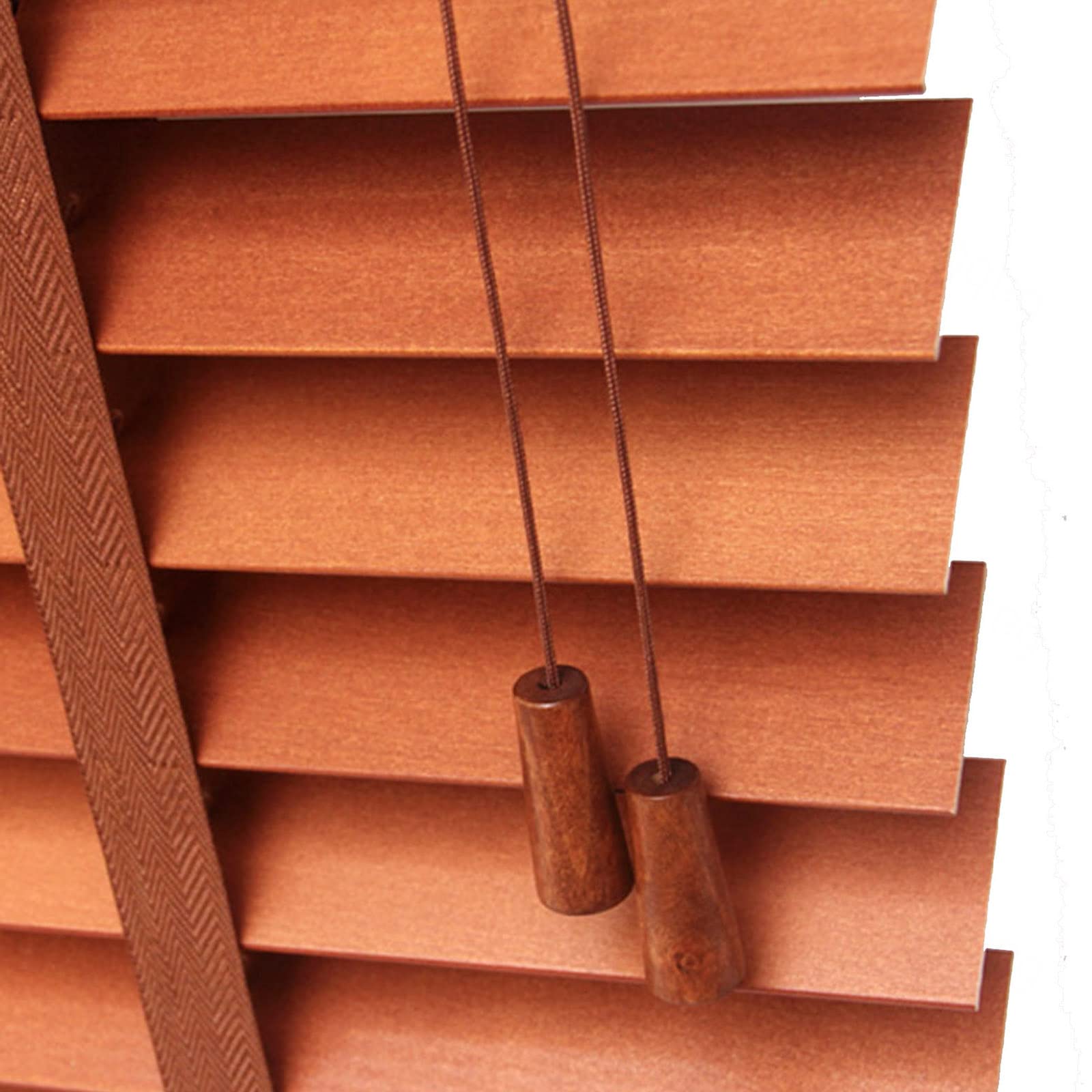 Persianas venecianas de madera auténtica para interior y tratamiento de ventanas horizontales