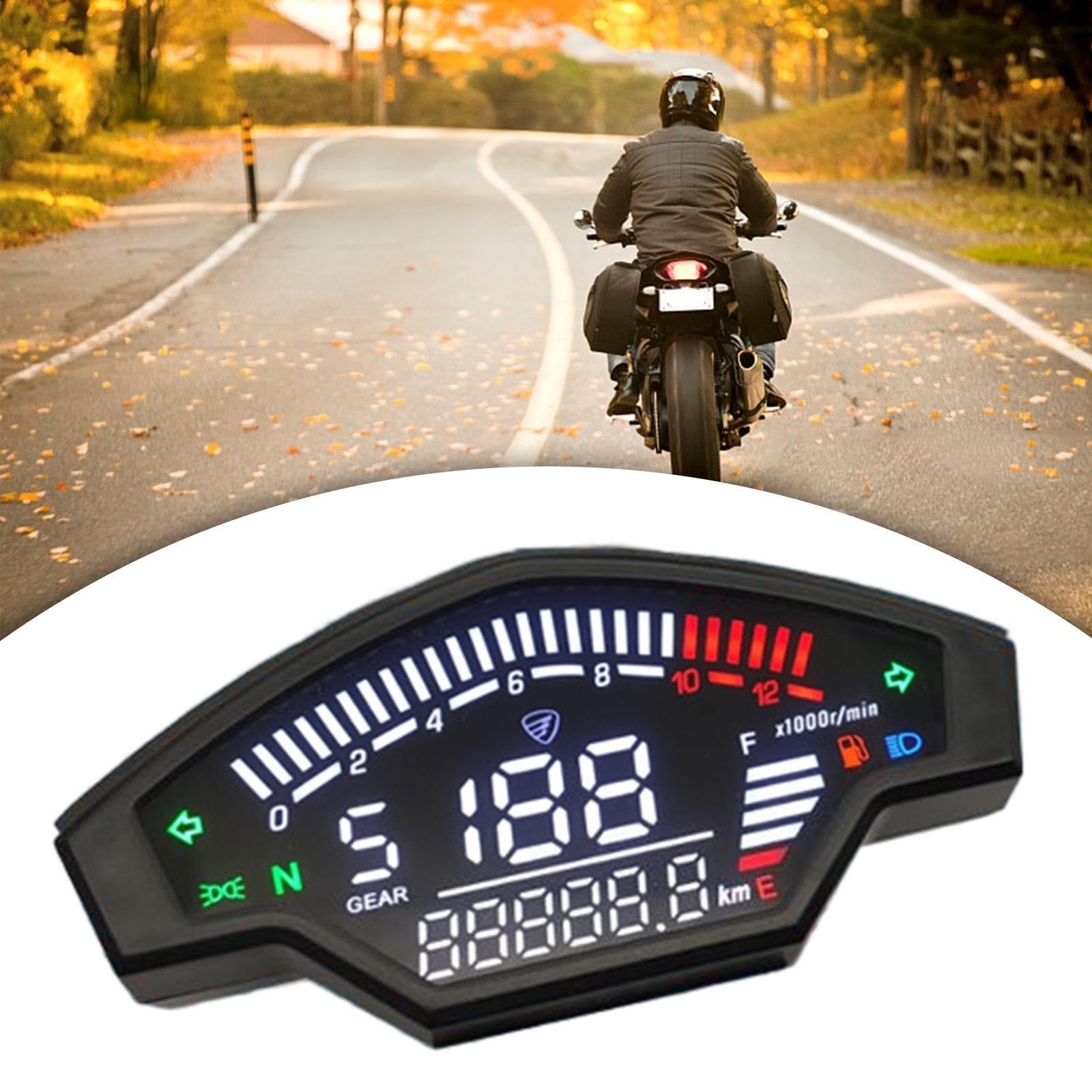 Prędkościomierz motocyklowy Prędkościomierz motocyklowy Obrotomierz motocyklowy Licznik kilometrów pasuje do Vortex200 Prędkościomierz