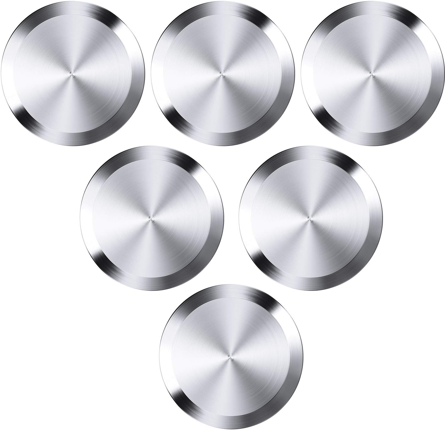 Hotop 6 Pcs 1.5 Inch Sanitary Fitting Cap Stainless Steel 304 Pipe End Caps Blind Triple Sanitary Clamps for Dairy Food Wine Beverage Cosmetics Engineering