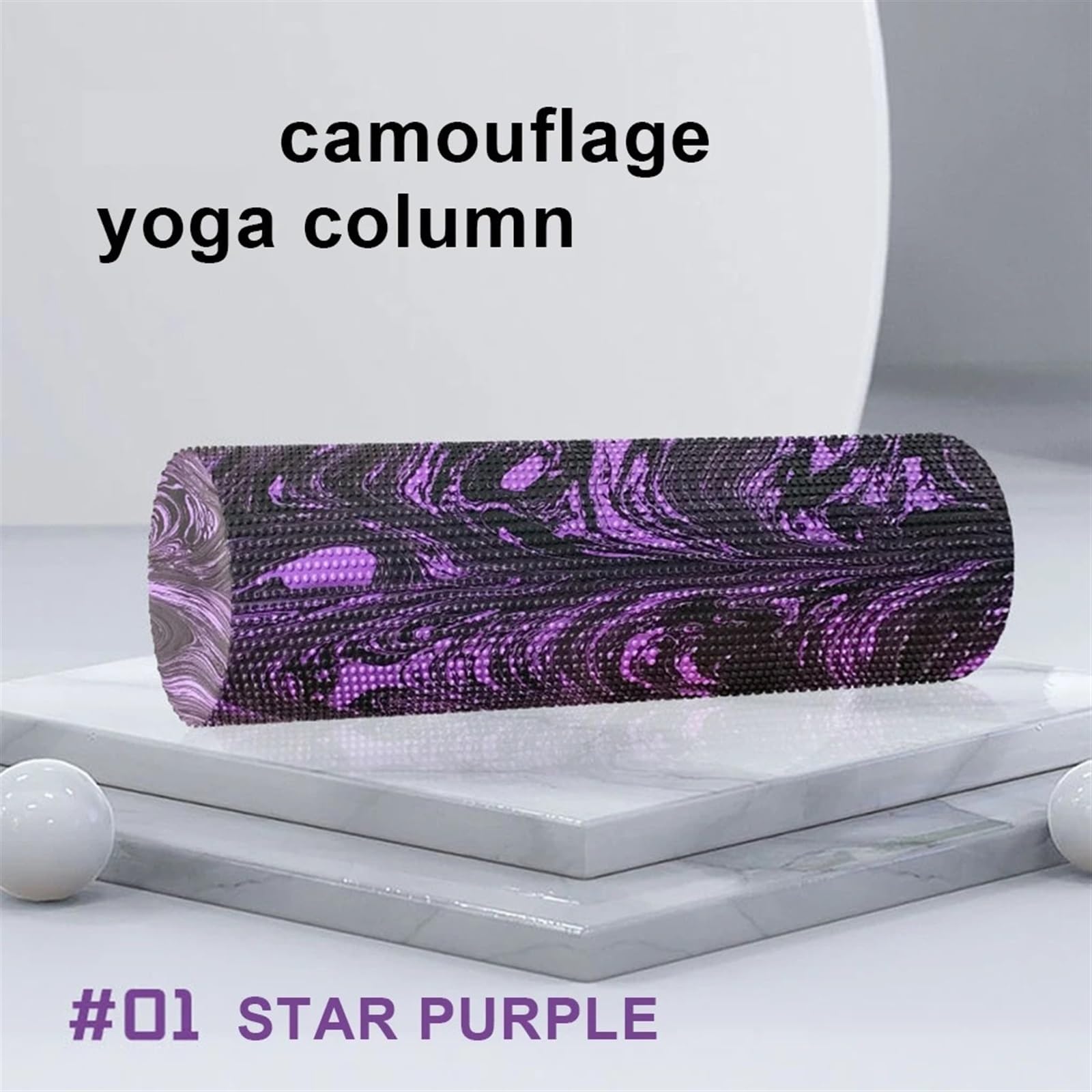 Rullo in Schiuma Colonna for Yoga Palestra Massaggio Fitness Asta ad Alta densità Foam Roller(Purple 30 15cm)