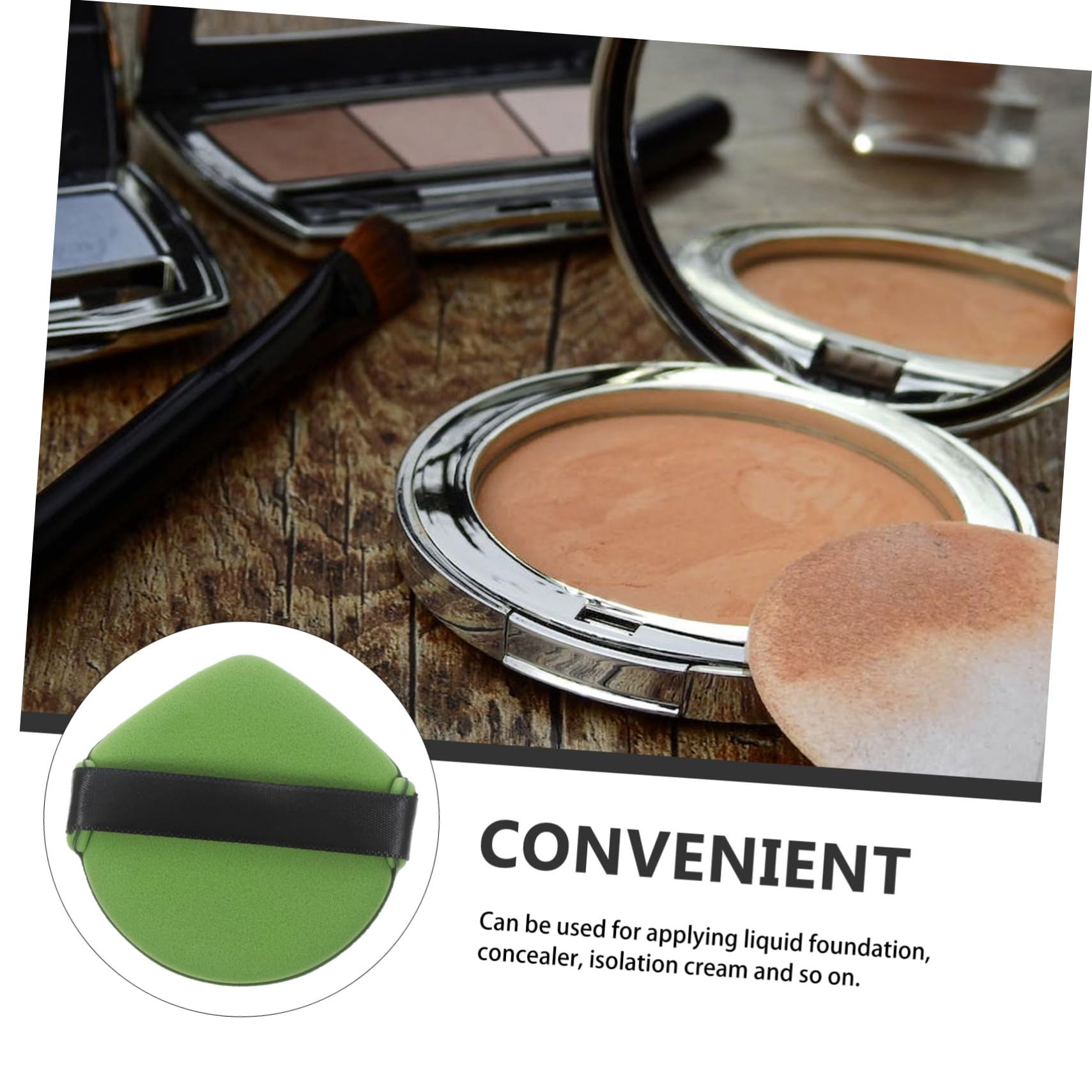 Healvian 2pcs Dual Sided Makeup Powder Enlarged Water Activated Blending Sponges for Liquid Foundation Concealer and Application Versatile Cosmetics and Beginners