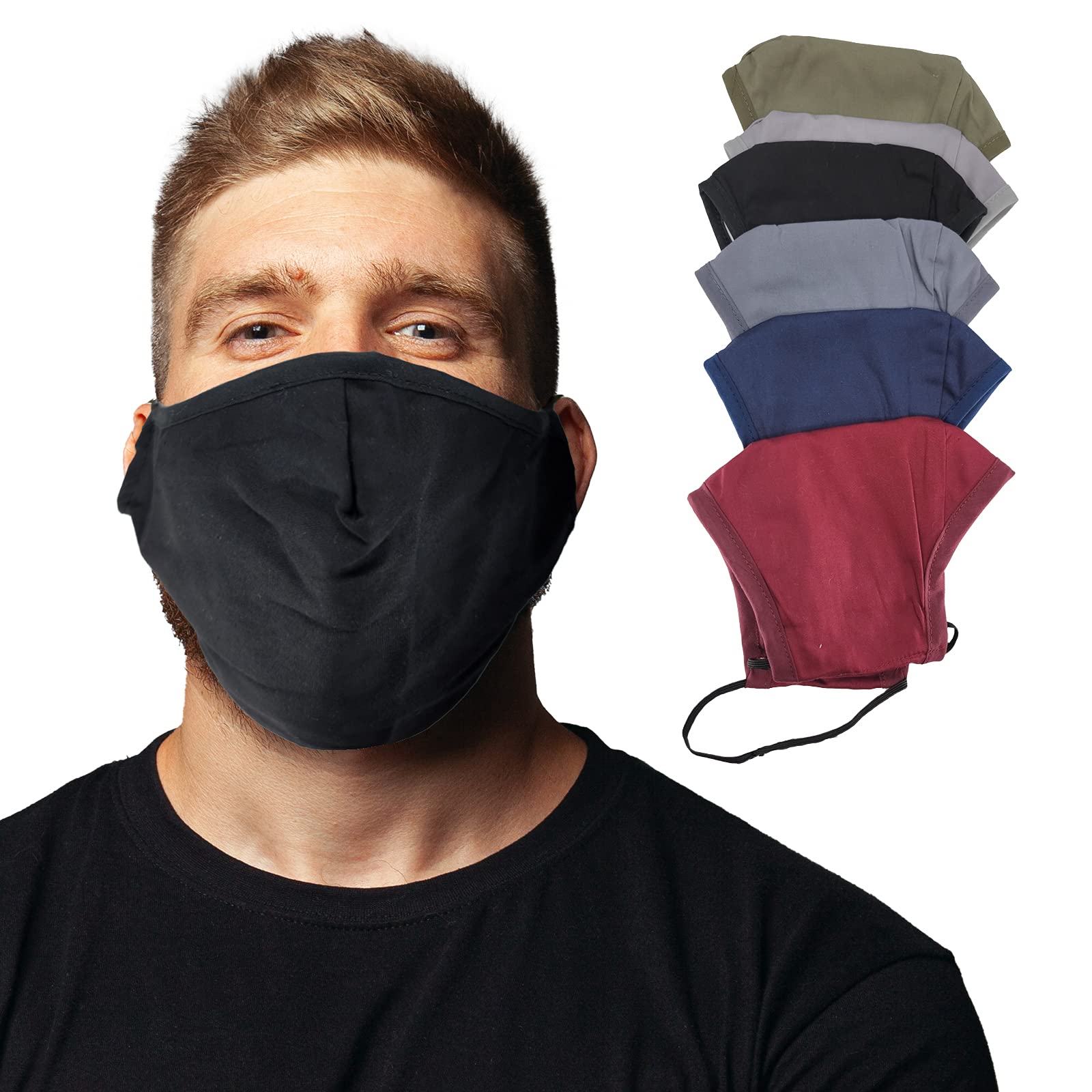 TUFF Face Mask 2XL XL Size Cloth Covering Reusable Washable Adjustable Masks Making Breathing Easier