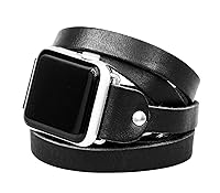 Vista 1 de boho Leather multi wrap band compatible with Apple watch 38mm 40mm 41mm 42mm 44mm 45mm 46mm 49mm, Handmade UA 1860