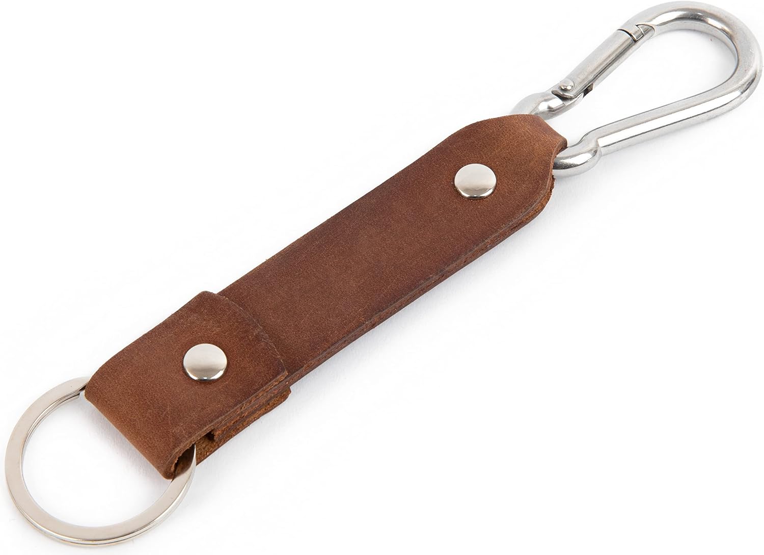 Brown leather key chain, custom ring, keychain, boyfriend fob carabine holder clip keyring groomsmen gift