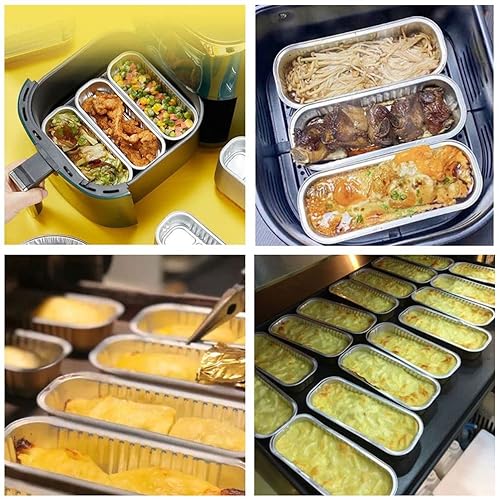 50Pack Aluminum Foil Mini Loaf Pans With Lids, Rectangular Baking Cup Muffin Tins For Mini Cakes, Baking Cupcakes, Displaying Various Desserts (Black) #TOP1