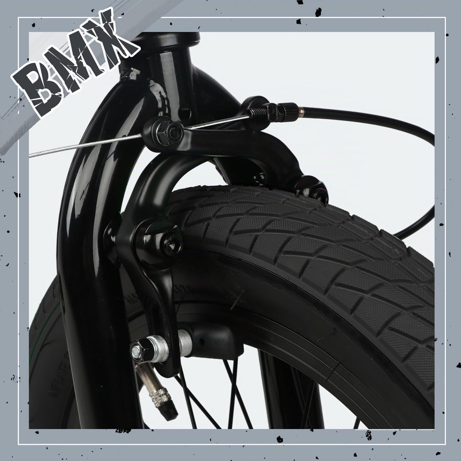 AVASTA Bicicleta BMX de 18 Pulgadas para niños de Estilo Libre para 5 6 7 8 años de Edad para niños niñas y Adolescentes Principiantes, Color Blanco