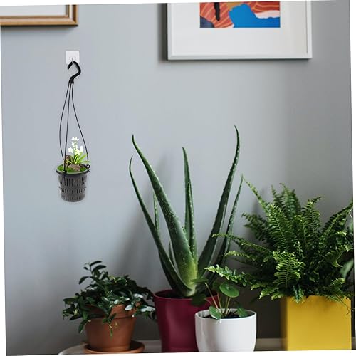 Miniatura 3 de GANAZONO 1 juego de macetas negras decoración jarrón decoración macetas interiores macetas de jardín al aire libre pequeña maceta colgante macetas