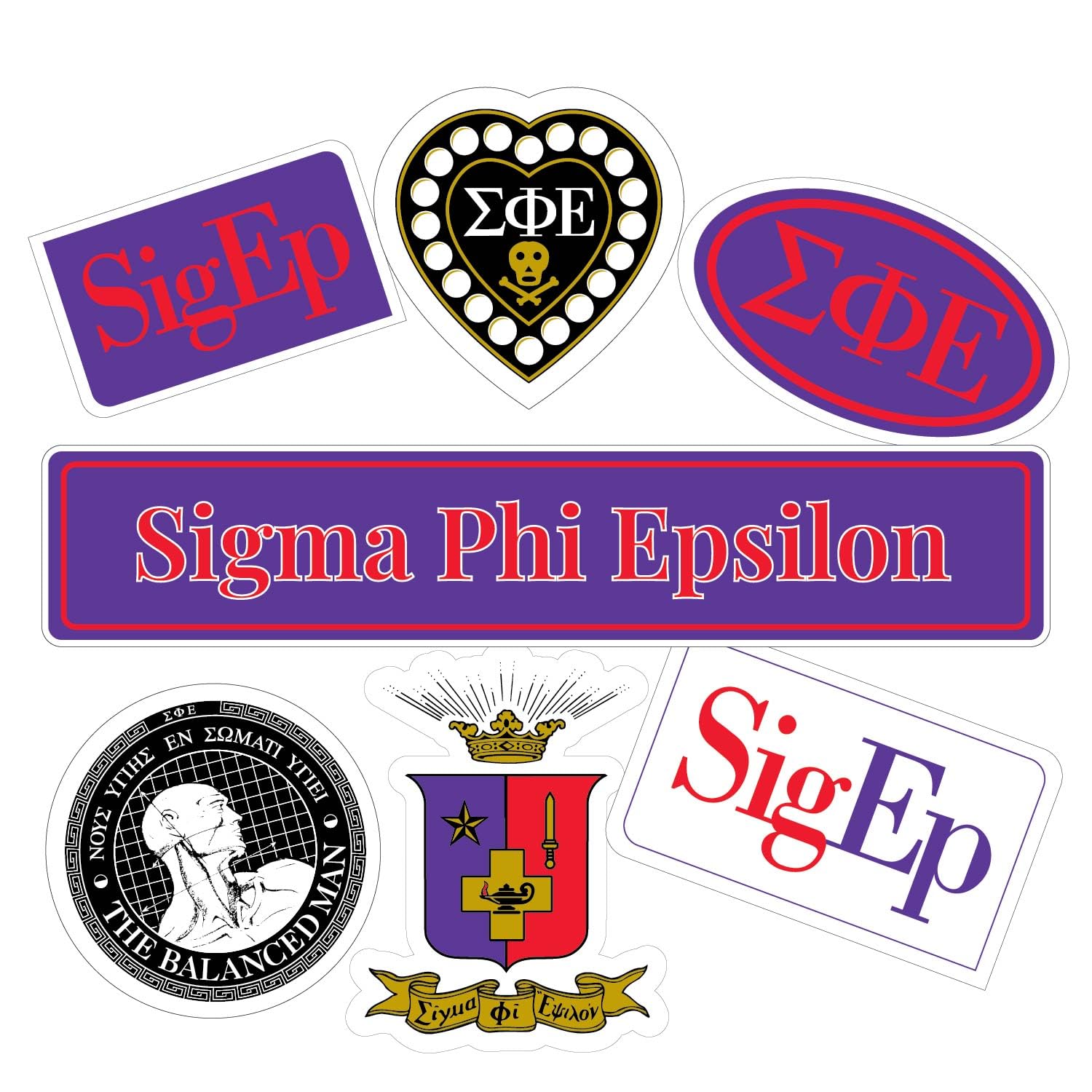 Autocollants personnalisés Sigma Phi Epsilon vinyle sur mesure amovibles