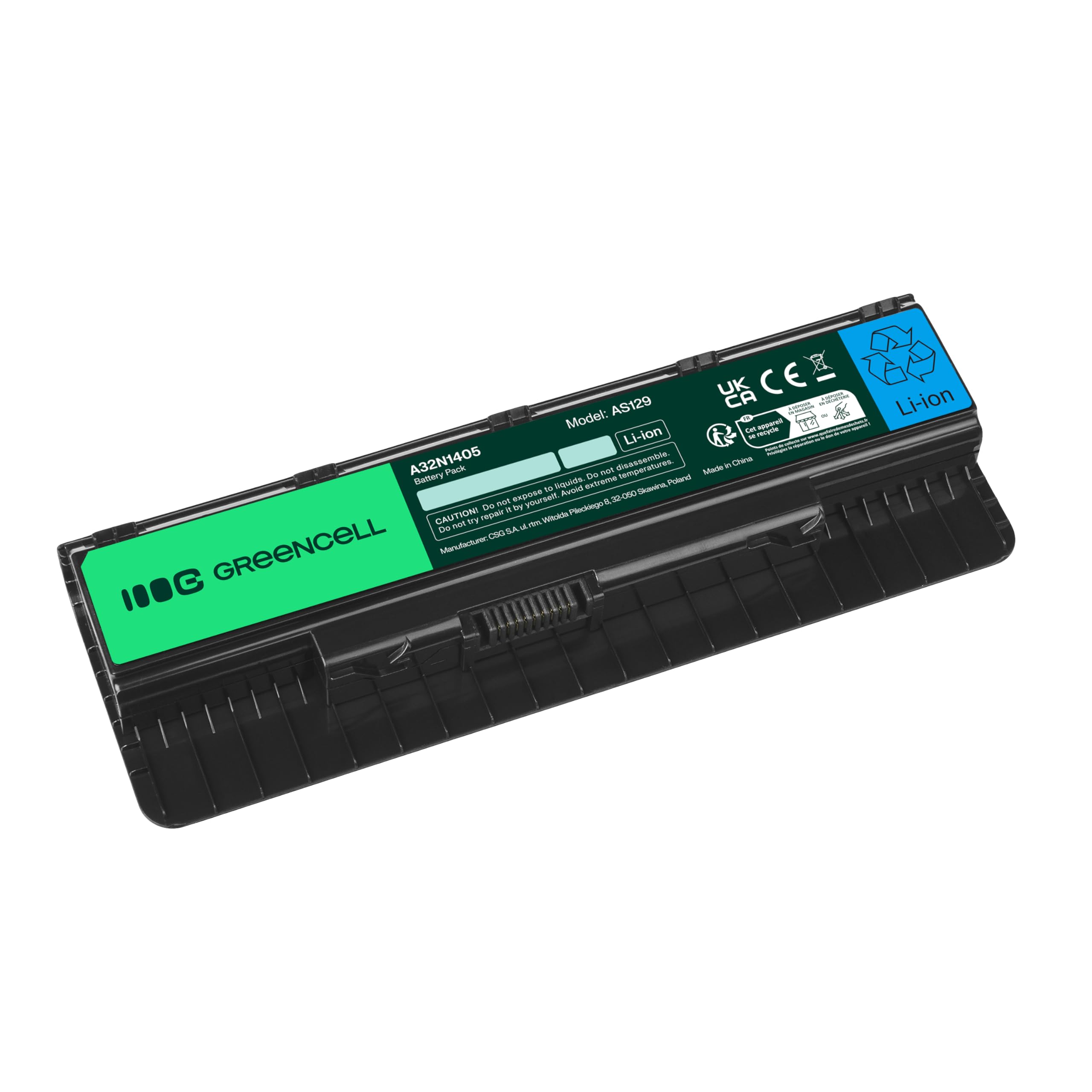 Green Cell Bateria A32N1405 do Asus N551 N551J N551JM N551JW N551JX ROG G551 G551J G551JM G551JW G771 G771J G771JM G771JW (4400mAh 10.8V Czarna)