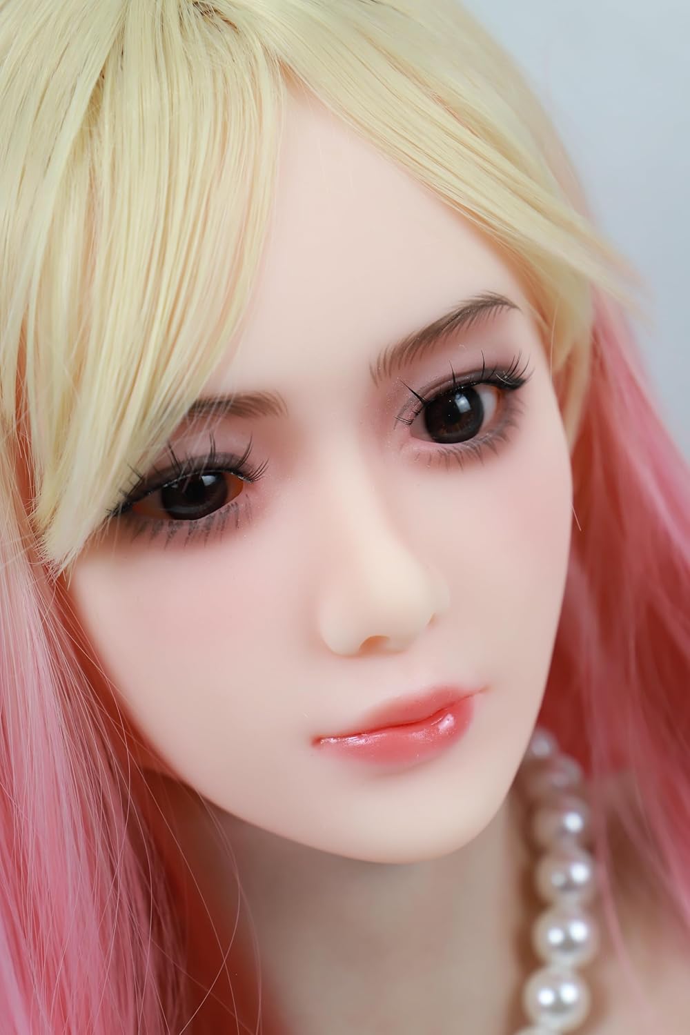 フィギュア ヘッド単体 高級TPE ヘッド 頭のみ ウィッグタイプ 2種類の接続方式 ウィッグタイプ #214-グラデーション・ウィ