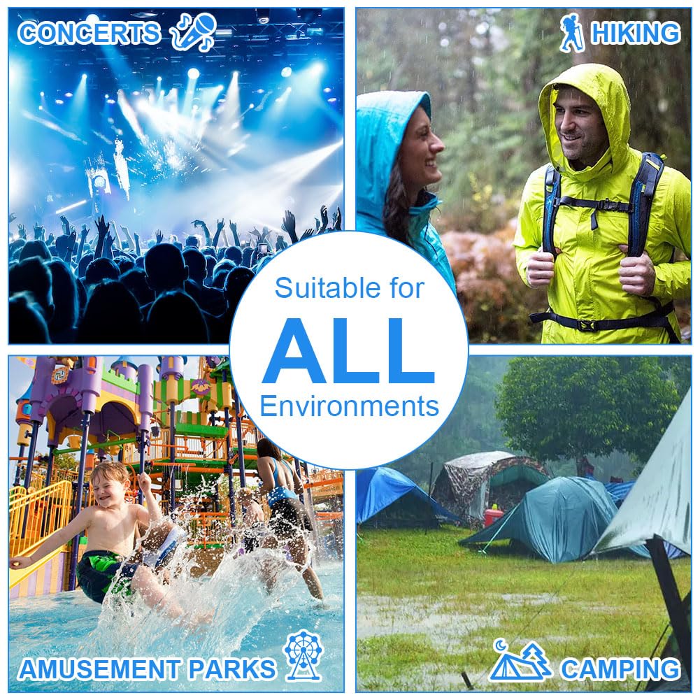 OSDUE Poncho Lluvia Impermeable, 2 Piezas Chubasqueros Impermeable Reutilizable Poncho con Capucha Chubasquero Mujer Hombre Adulto Portátil Poncho de Pluie para Senderismo Ciclismo Camping Gris o Azul