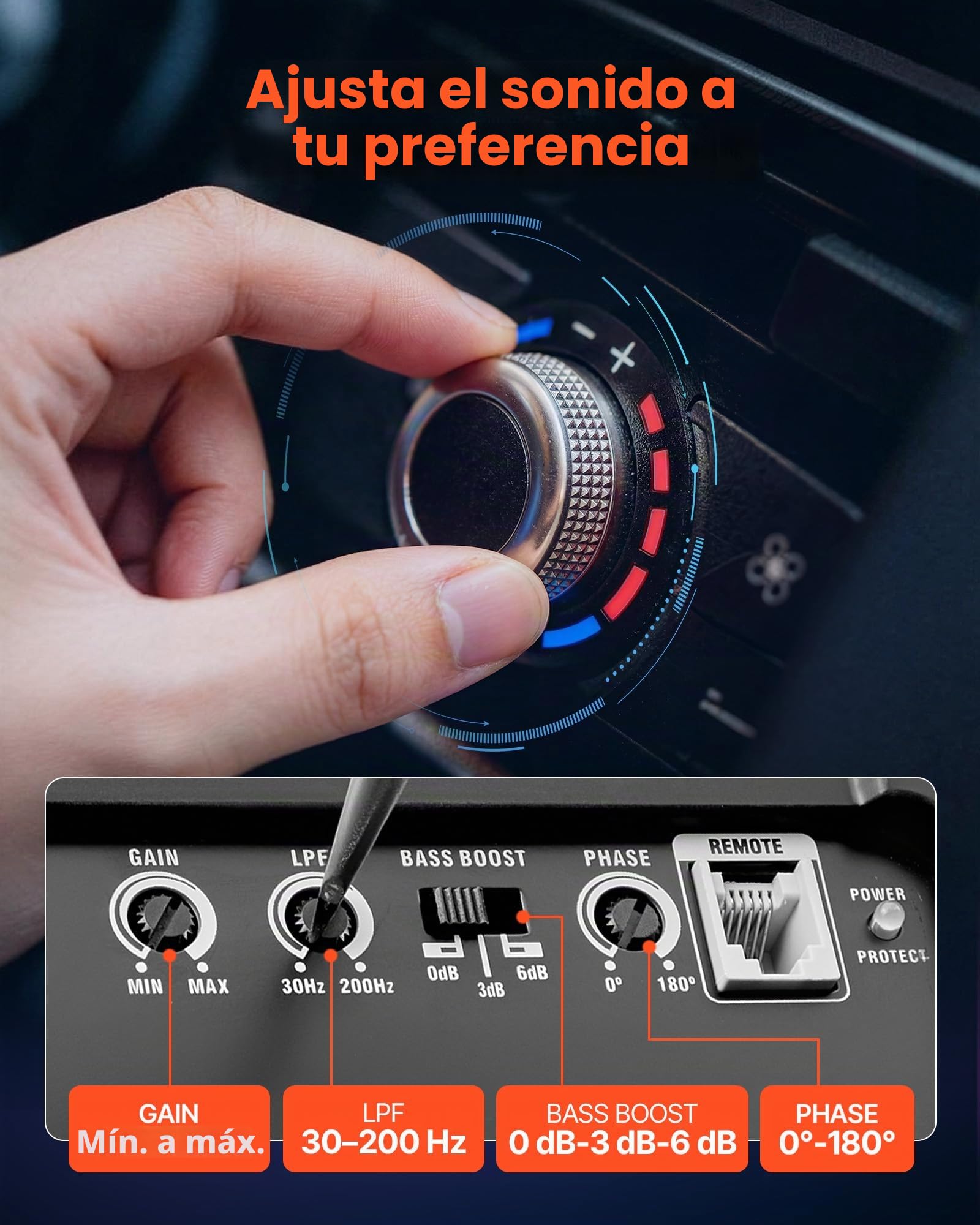 VEVOR Paquete de Subwoofer y Amplificador 490W RMS 305 mm, Subwoofer Dual con Carcasa, Amplificador Independiente y Juego de Cableado, para Maleteros de Vehículos y Sistemas de Audio de Coche