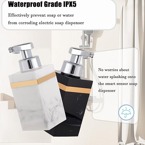 Miniatura 3 de Dispensador de jabón automático, dispensador de jabón de espuma inteligente sin contacto, recargable por USB, 7.6 onzas  7.6 fl oz, dispensador de