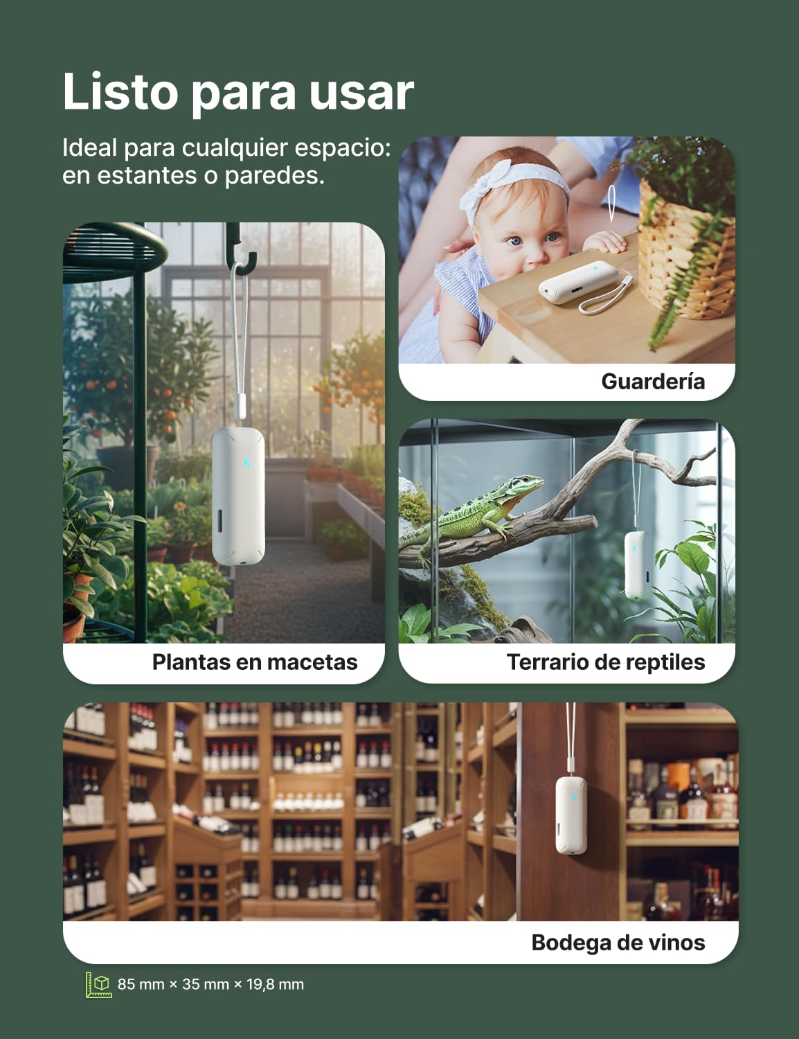 X-Sense Termómetro Higrómetro WiFi Interior, Monitor Inteligente de Temperatura y Humedad con Alertas App (Se Necesita una Estación Base SBS50), Exportación de Datos Gratuita, STH0B, 3 Unidades