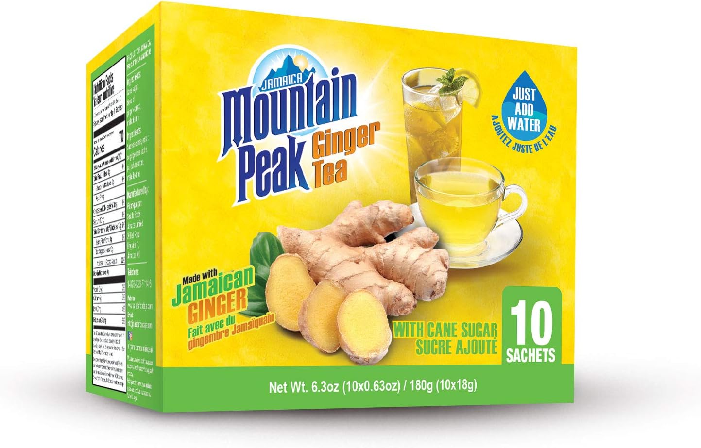 Jamaica Mountain Peak Ginger Instant Tea 10 Sachets