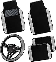 Vista 20 de NBTEPEM Juego completo de tapetes dorados brillantes para automóvil, ajuste universal para la mayoría de automóviles, SUV, camiones, 4 piezas