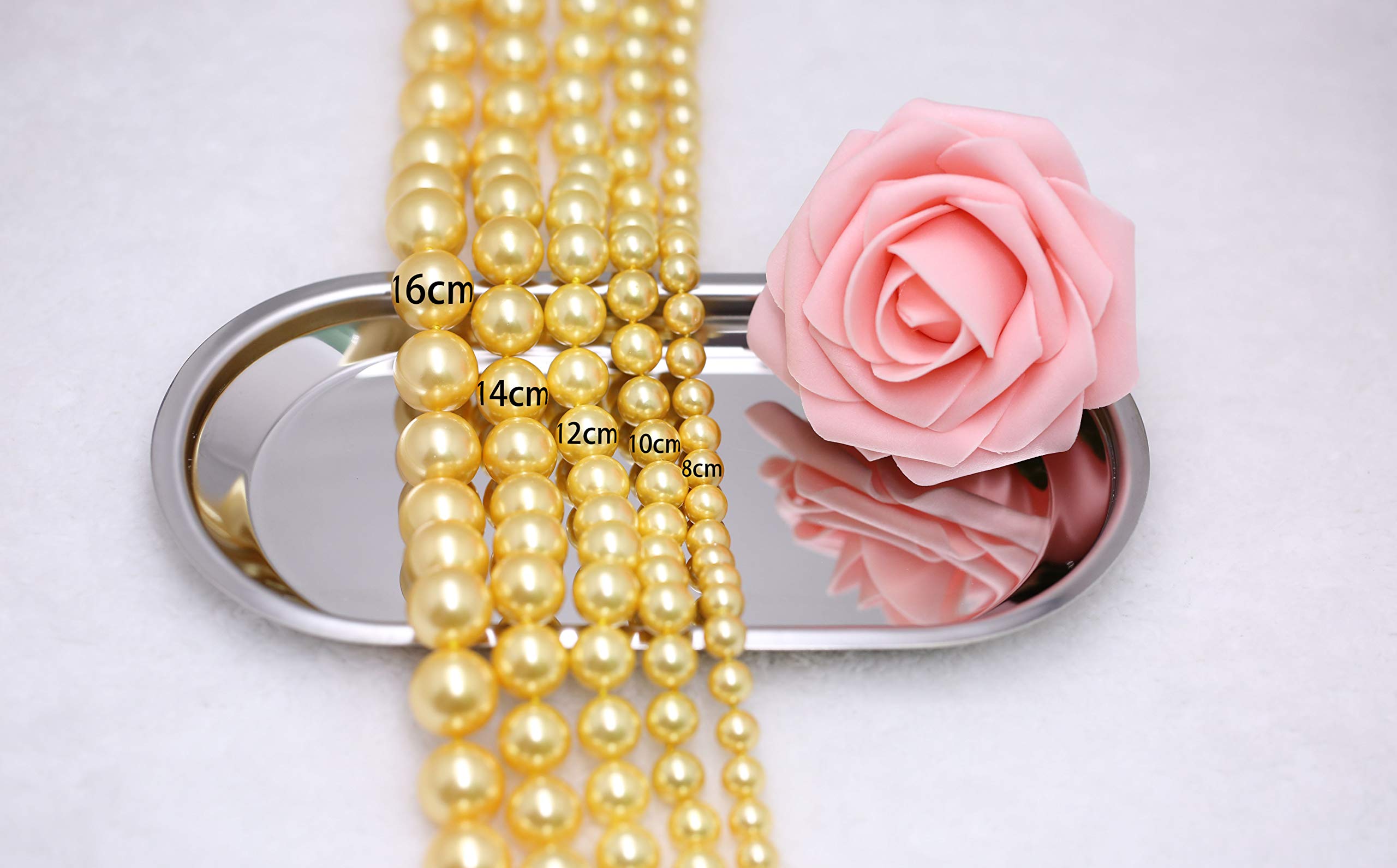 Perlenkette für Damen Magnetverschluß - mit weißen runden Perlen - Elegante Kette mit Muschelkernperlen für jeden Anlass - die Halskette - Choker Pearl Necklace für Frauen