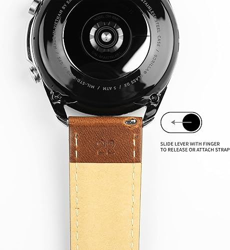 Miniatura 4 de Barton Racing & Rally Horween - Correas de cuero con barras de resorte de liberación rápida integradas, longitud estándar para muñecas de 5 a 8