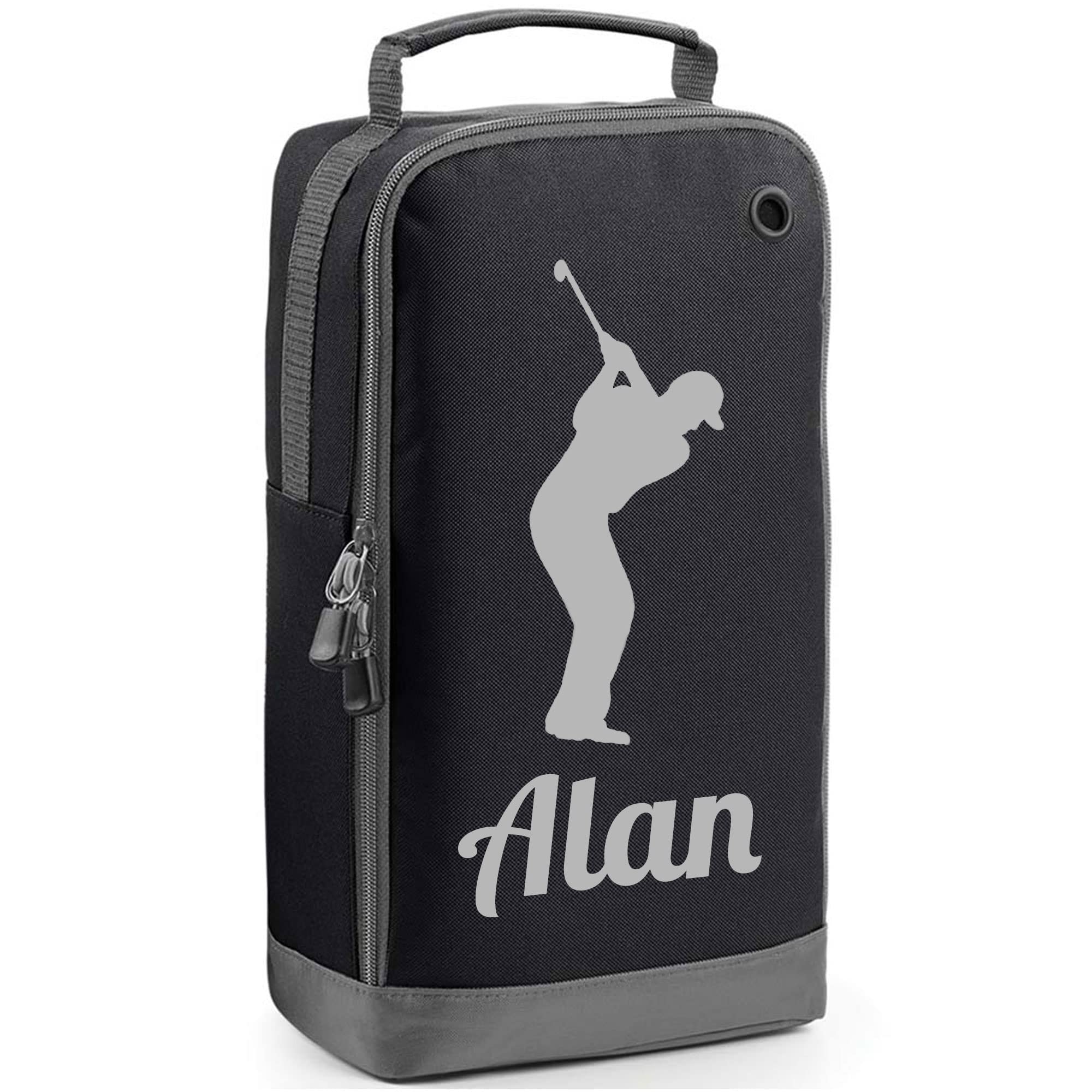 Sponsored Ad – Personalised Golf Shoe Bag Golfer Design Gifts Golf Shoe Bag Personalised with Name Presents Personalised Golf Personalised Golf Bag Golfing Kit Custom Sports Bags Black Bag