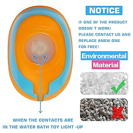 Bath Toys, 6 Packs Light up Boat Floating Rubber Set, Flashing Color Changing Light in Water, Tub Gift for Baby Infant Toddler Child Kid, Bathtub Ship Toy for Bathroom Shower Game Swimming Pool Party