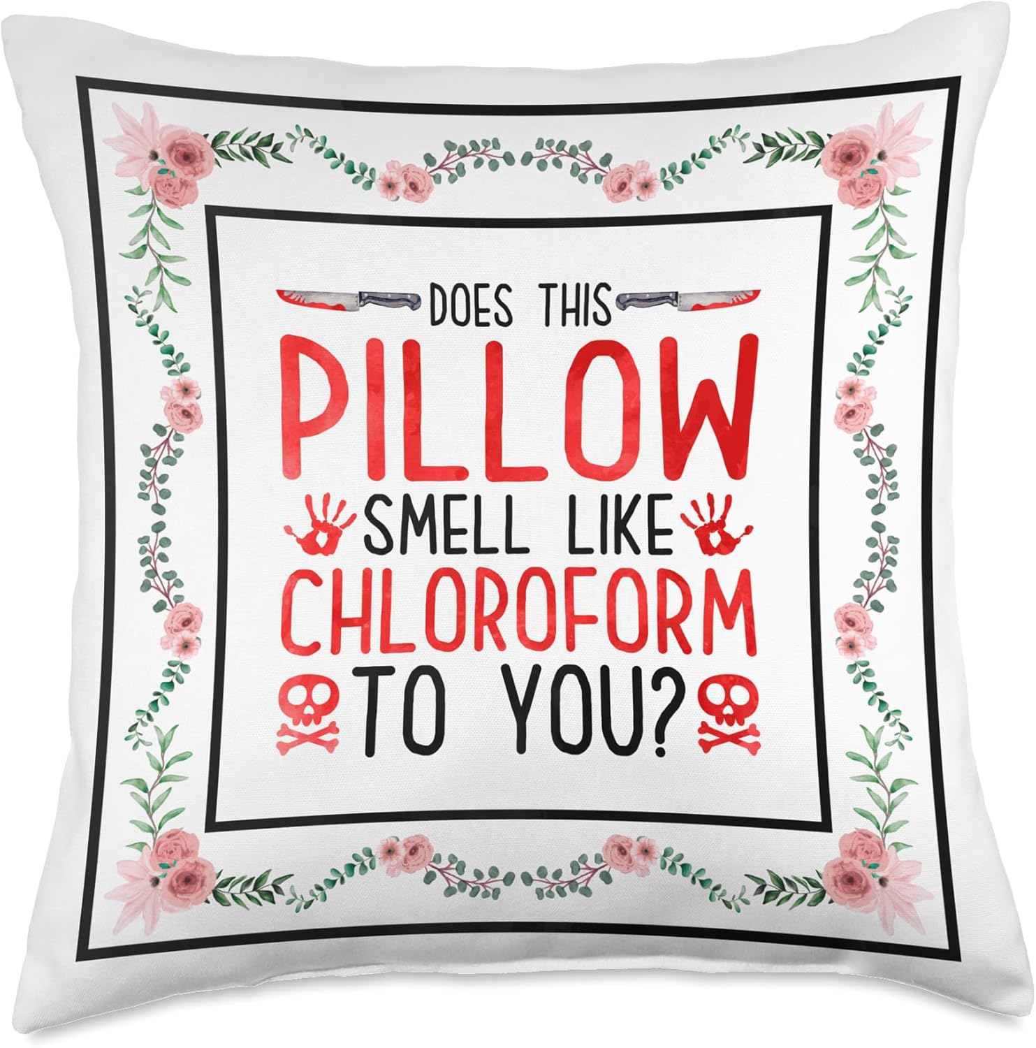 True Crime Pillow Smell Like Chloroform, Murder Show Throw Pillow