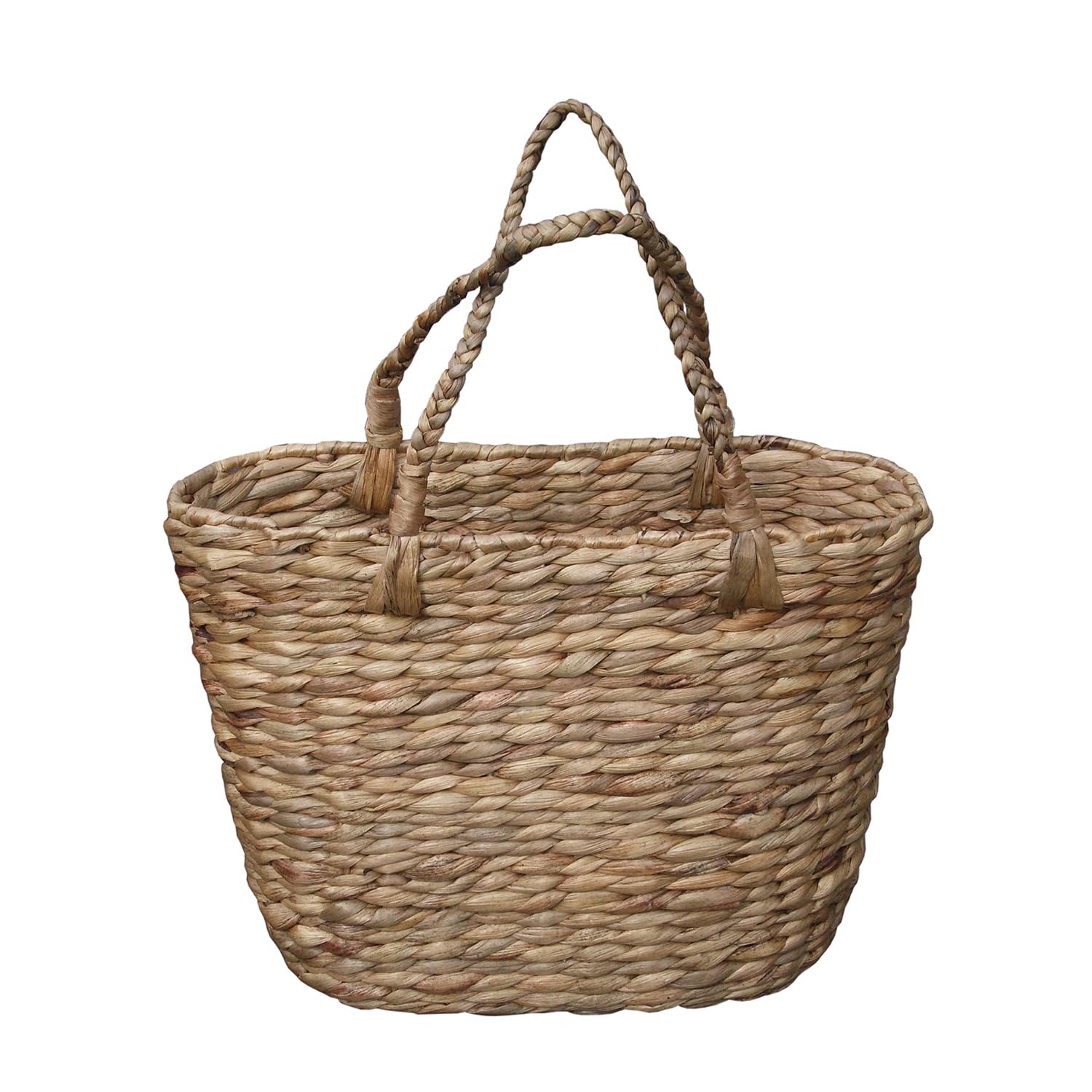 HomeStock Naturally Nice Wicker/Rattan Magazine Basket with Straps in Natural - 17