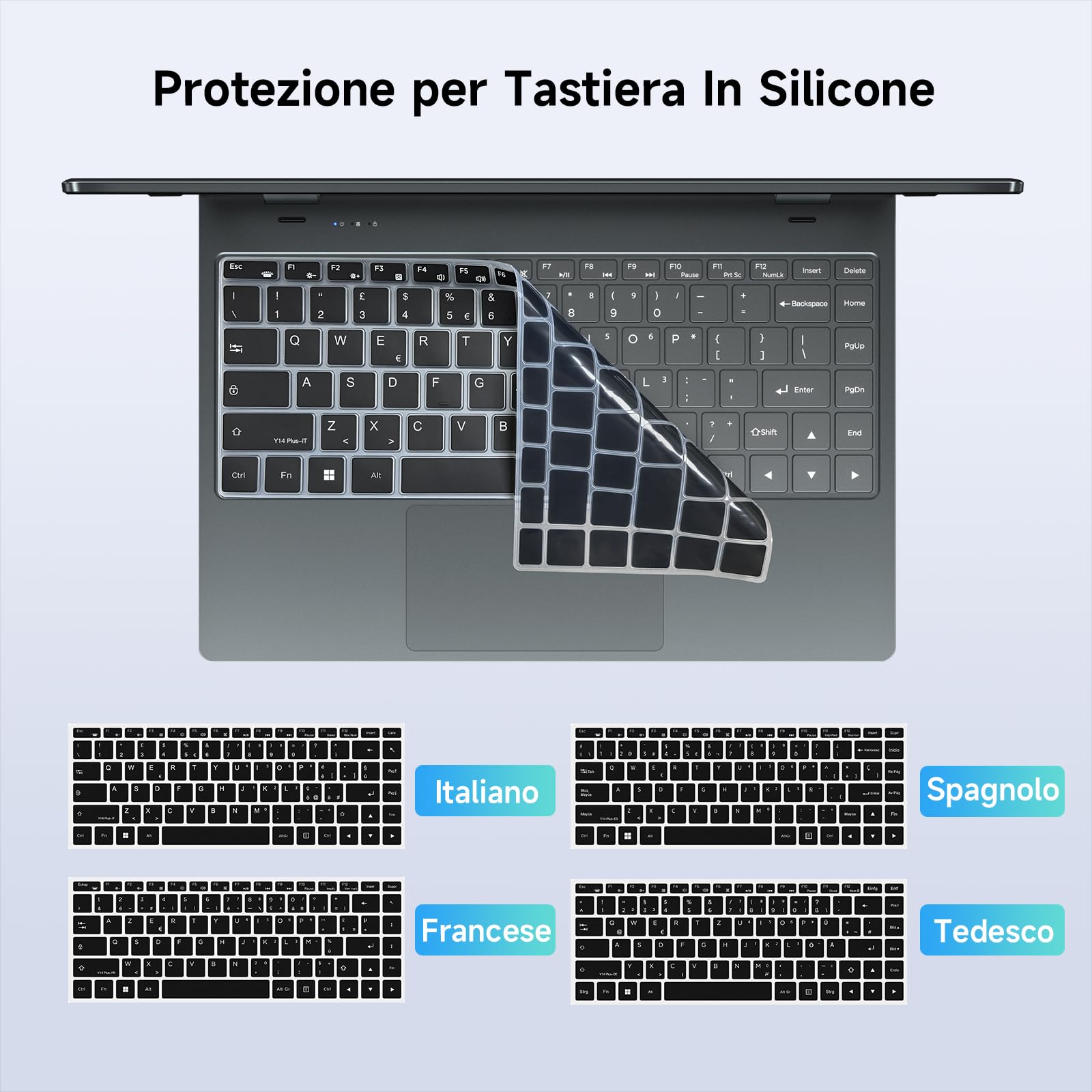 BMAX PC Portatile Intel N150 Notebook 14 Pollici 2 in 1 Touchscreen Computer Portatile 16GB RAM 512GB SSD Win 11 Tastiera Retroilluminata USB 3,2, Type C, BT5.0, Film per Tastiera Italiana