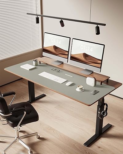 Miniatura 498 de YSAGi Protector de escritorio de cuero, tapete de oficina, alfombrilla grande para mouse, antideslizante, de piel sintética, almohadilla