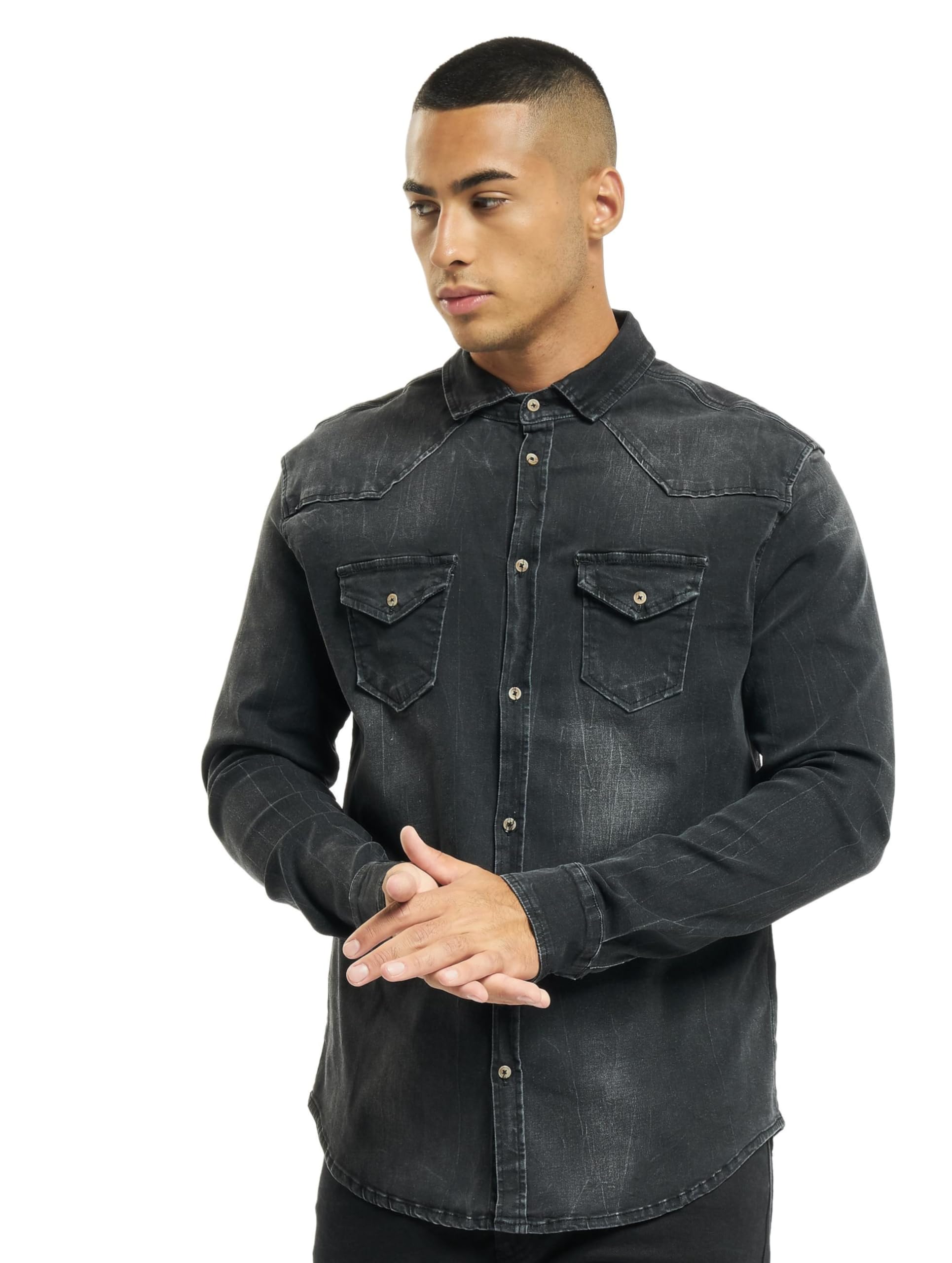 Brandit Riley Denim Shirt Long Sleeve, Verschiedene Farbvarianten, Größen S bis 5XL