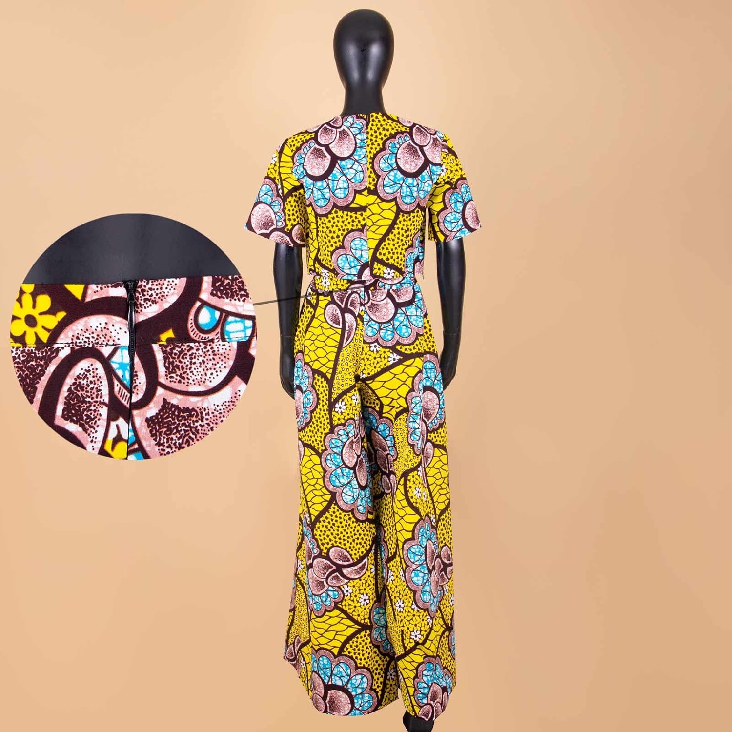 African Suits for Women Short Sleeve Crop Top and Pants 2 Piece Set Outfits Dashiki Plus Size Casual Tracksuit - Image 3